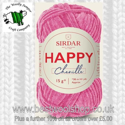 024 PARTY - SIRDAR HAPPY CHENILE KNITTING & CROCHET YARN - 15G BALL
