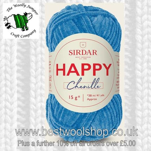 026 SPLASH - SIRDAR HAPPY CHENILE KNITTING & CROCHET YARN - 15G BALL