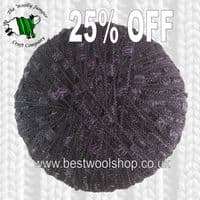 03 VIOLET - ZIP MIDNIGHT GLITTER LADDER  TRELLIS SCARF & NECKLACE YARN 25% OFF