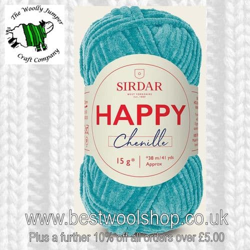 030 SURF'S UP - SIRDAR HAPPY CHENILE KNITTING & CROCHET YARN - 15G BALL