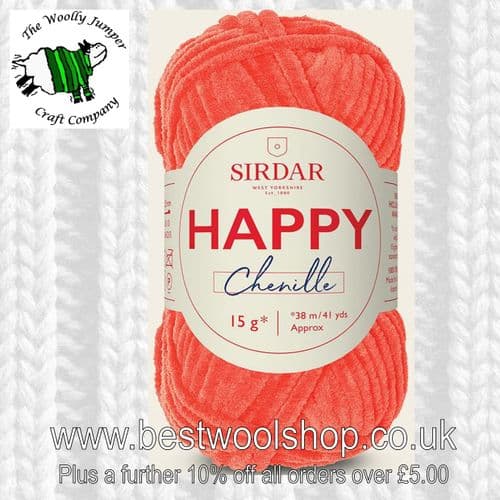 032 TUTTI FRUTTI - SIRDAR HAPPY CHENILE KNITTING & CROCHET YARN - 15G BALL