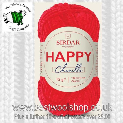 034 FIREWORK - SIRDAR HAPPY CHENILE KNITTING & CROCHET YARN - 15G BALL