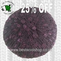 05 PINK - ZIP MIDNIGHT GLITTER LADDER  TRELLIS SCARF & NECKLACE YARN 25% OFF