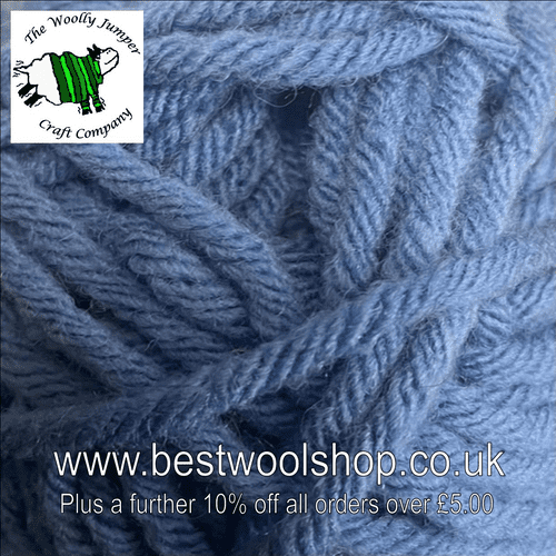 070 FORGET ME NOT BLUE - HAYFIELD SUPER CHUNKY WITH WOOL 100G BALL KNITTING  YARN