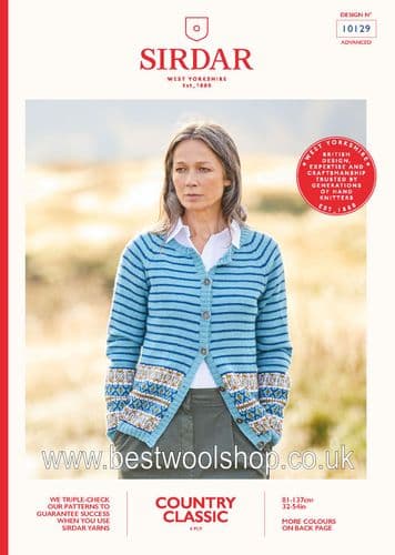 10129 PDF SIRDAR COUNTRY CLASSIC 4 PLY FAIRISLE CARDIGAN KNITTING PATTERN 32"- 54"