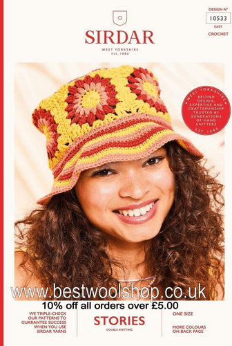 10533 SIRDAR STORIES DK HAT CROCHET PATTERN ONE SIZE