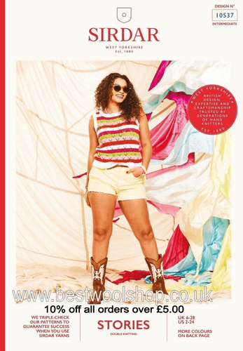 10537 PDF SIRDAR STORIES DK TOP KNITTING PATTERN - UK DRESS SIZE 6-28
