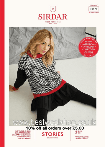 10576 PDF SIRDAR STORIES DK SWEATER KNITTING PATTERN CHEST SIZE 32"-54"