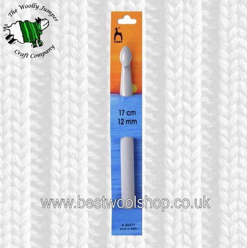 12mm PONY CLASSIC PLASTIC CROCHET HOOK Length 17cm