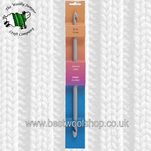 12mm PONY DOUBLE ENDED TUNISIAN CROCHET HOOK Length 35cm