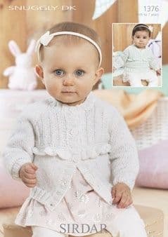1376 - SIRDAR SNUGGLY DK CARDIGAN KNITTING PATTERN - TO FIT 0 TO 7 YEARS