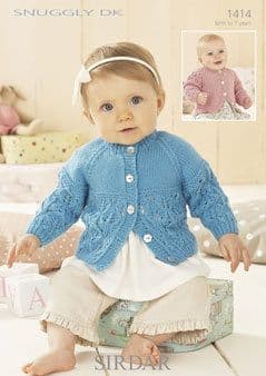 1414 - CARDIGANS IN SIRDAR SNUGGLY DK - TO FIT 0 TO 7 YEARS