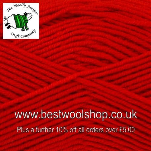1422 RED - KING COLE CHERISHED DK ANTI-PILLING KNITTING & CROCHET YARN