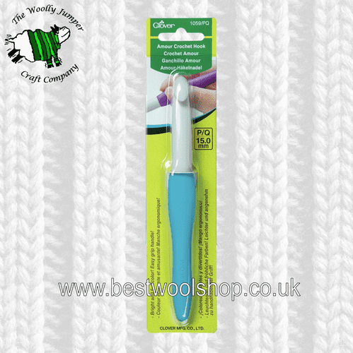 15mm CLOVER AMOUR ERGONOMIC CROCHET HOOK
