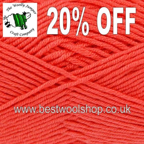 1634 - SHRIMP - KING COLE SMOOTH DK MICROFIBRE KNITTING YARN - 20% OFF