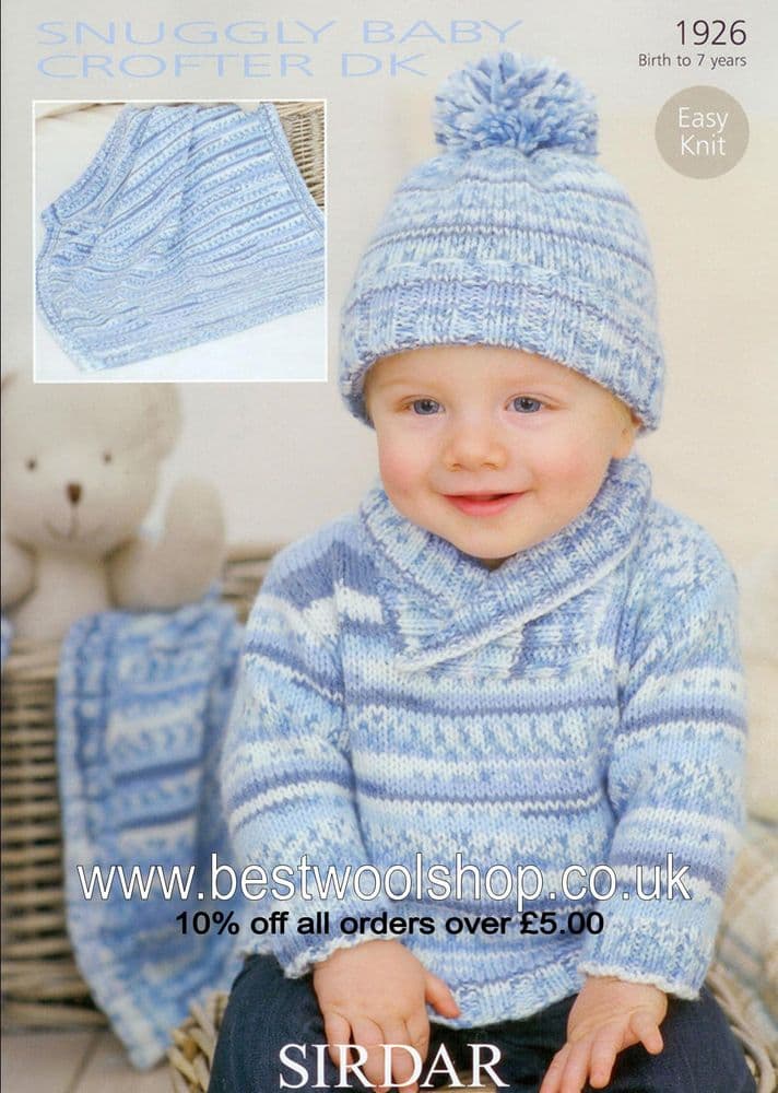 1926 PDF SIRDAR EASY KNIT SNUGGLY BABY CROFTER DK KNITTING PATTERN 0 TO