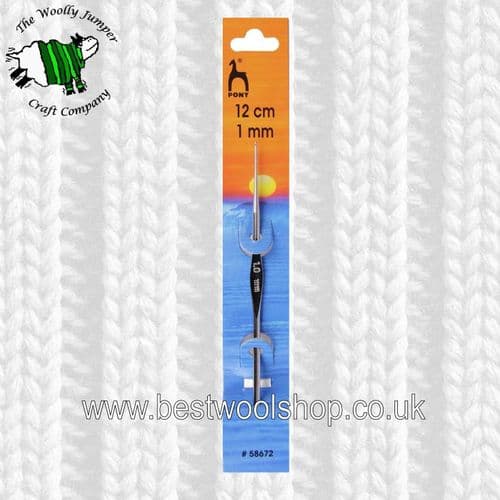 1mm PONY CLASSIC STEEL CROCHET HOOK Length 12cm
