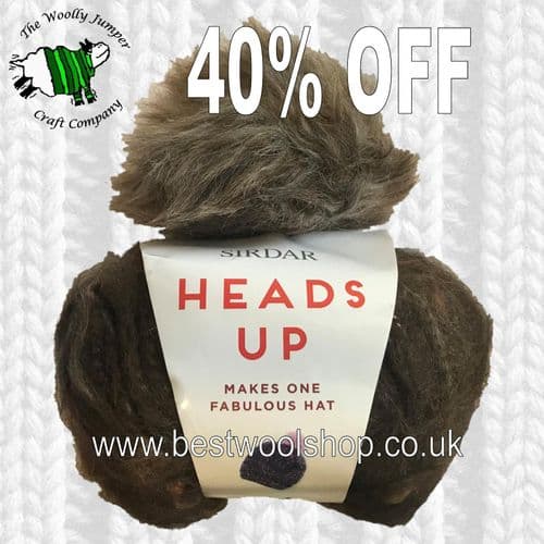 2 COCOA BEANIE - SIRDAR HEADS UP CHUNKY HAT KNITTING YARN & PATTERN WITH FUR POM POM 40% OFF