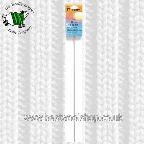 2.25mm PONY TUNISIAN CROCHET HOOK SINGLE HOOK KNOBBED END Length 30cm