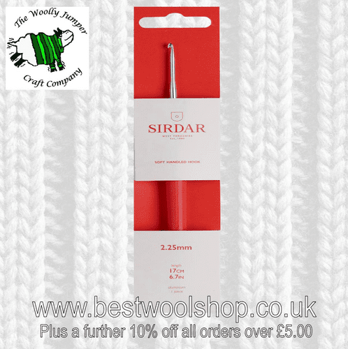 2.25MM SIRDAR SOFT TOUCH HANDLED CROCHET HOOK LENGTH 17CM