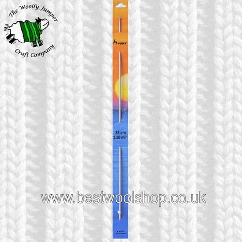 2.5mm PONY DOUBLE ENDED TUNISIAN CROCHET HOOK Length 35cm