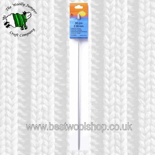 2.5mm PONY TUNISIAN CROCHET HOOK SINGLE HOOK KNOBBED END Length 30cm
