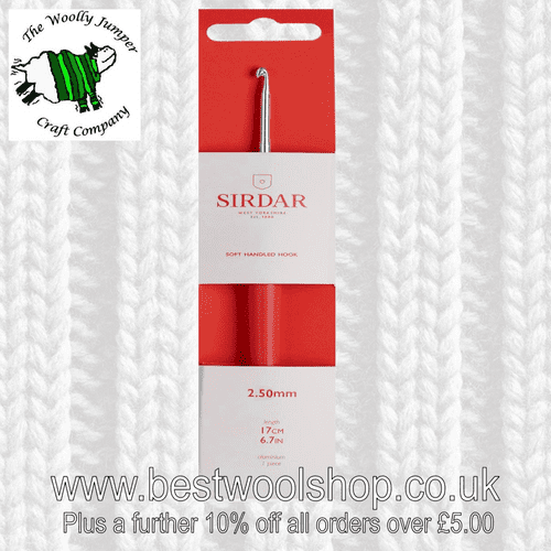 2.5MM SIRDAR SOFT TOUCH HANDLED CROCHET HOOK LENGTH 17CM
