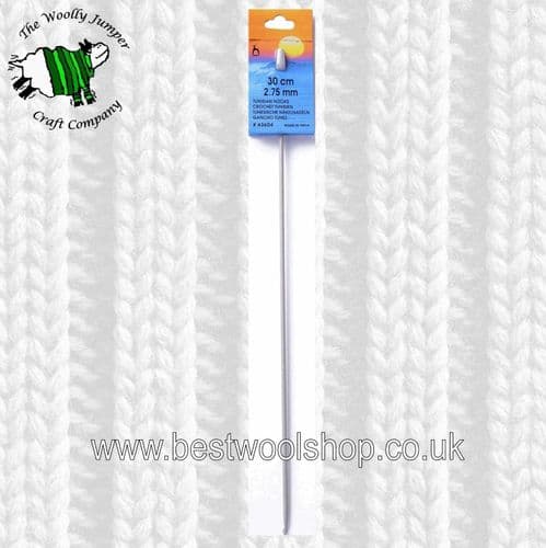 2.75mm PONY TUNISIAN CROCHET HOOK SINGLE HOOK KNOBBED END Length 30cm