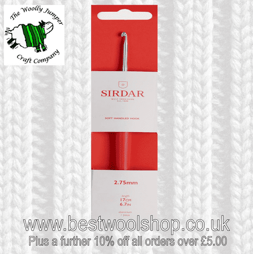 2.75MM SIRDAR SOFT TOUCH HANDLED CROCHET HOOK LENGTH 17CM