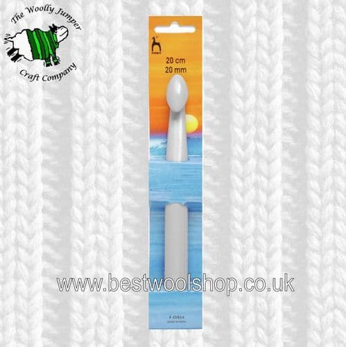 20mm PONY CLASSIC PLASTIC CROCHET HOOK Length 15cm