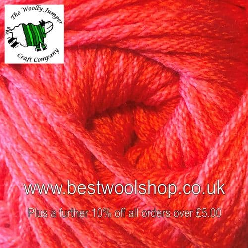 218 WATERMELON - SIRDAR NO.1 CREPE DK KNITTING & CROCHET YARN 100G