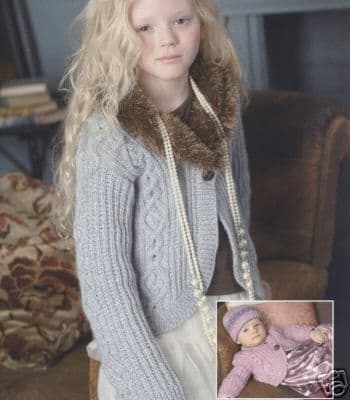 2221 - SIRDAR CARDIGAN JACKET KNITTING PATTERN - TO FIT 3 MONTHS TO 8 YEARS