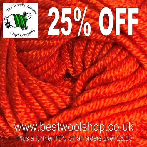 230 RED RED HOT - SIRDAR FLIRT DK BAMBOO MIX KNITTING YARN - 25% OFF