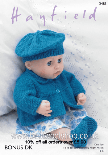 2483 PDF HAYFIELD BONUS DK JACKET BERET SHOES PANTS KNITTING PATTERN