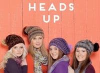 3 SMOKEY GREY - SIRDAR HEADS UP CHUNKY HAT KNITTING YARN & PATTERN WITH FUR POM POM 40% OFF
