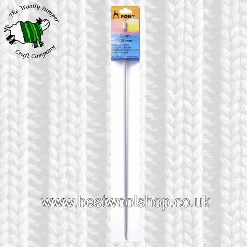 3.25mm PONY TUNISIAN CROCHET HOOK SINGLE HOOK KNOBBED END Length 30cm