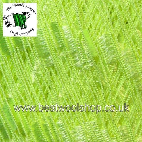 31359 ICE YARNS 'LADDER' TRELLIS SCARF & NECKLACE KNITTING YARN 50G - FLUORESCENT YELLOW GREEN