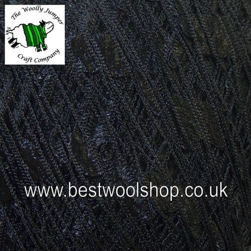 34020 ICE YARNS 'LADDER' TRELLIS SCARF & NECKLACE KNITTING YARN 50G - JET BLACK