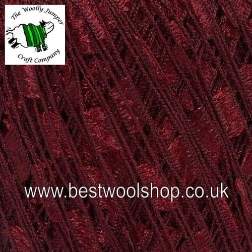 34121 ICE YARNS 'LADDER' TRELLIS SCARF & NECKLACE KNITTING YARN 50G - DARK BURGUNDY RED