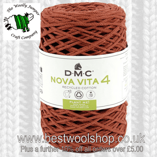 385-105 DMC NOVA VITA 4 RECYCLED COTTON ARAN KNITTING & CROCHET YARN - 250G BALL