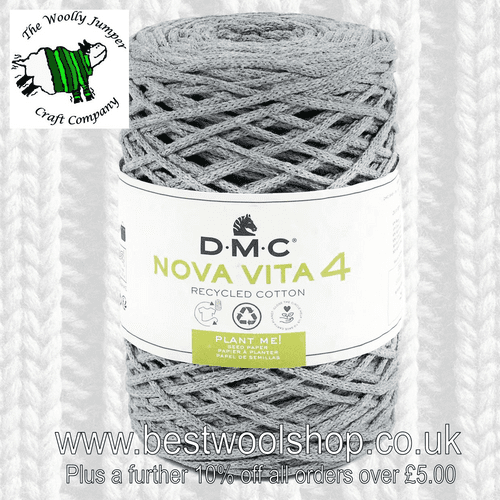 385-122 DMC NOVA VITA 4 RECYCLED COTTON ARAN KNITTING & CROCHET YARN - 250G BALL