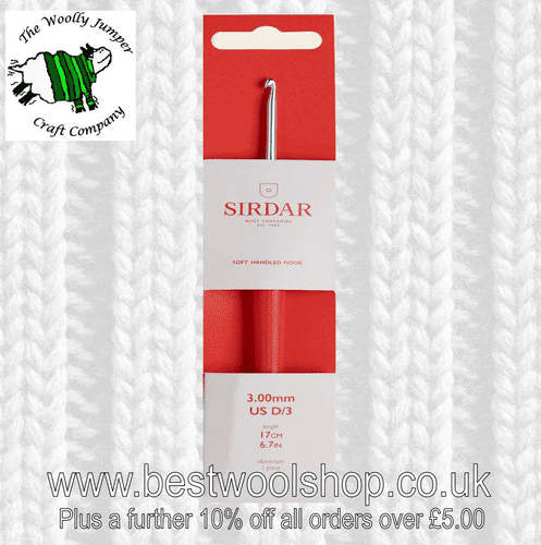 3MM SIRDAR SOFT TOUCH HANDLED CROCHET HOOK LENGTH 17CM