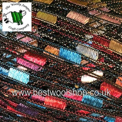 43043 ICE YARNS LADDER TRELLIS SCARF & NECKLACE KNITTING YARN 50G MULTI MIX