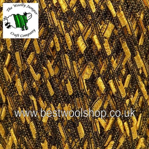 45876 ICE YARNS 'TRELLIS LIGHT' LADDER SCARF & NECKLACE KNITTING YARN 250 METRES - BRASS GOLD