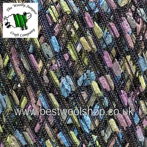 45880 ICE YARNS TRELLIS LIGHT LADDER SCARF NECKLACE KNITTING YARN 250 METRES - GREEN BLUE LILAC