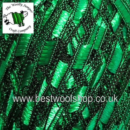 46670 ICE YARNS 'LADDER' TRELLIS SCARF & NECKLACE KNITTING YARN 50G - EMERALD GREEN