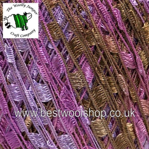 47231 ICE YARNS 'MINI LADDER' TRELLIS SCARF & NECKLACE KNITTING YARN - LILAC CAMEL ORCHID