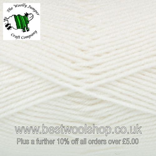 4730 WHITE - KING COLE BIG VALUE LIMITED EDITION DK 100% RECYCLED KNITTING YARN