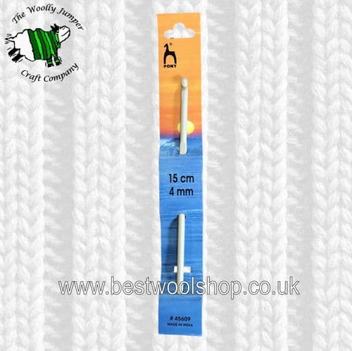 4mm PONY CLASSIC ALUMINIUM CROCHET HOOK Length 15cm