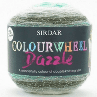 505 SIRDAR COLOURWHEEL DAZZLE DK KNITTING YARN 150G & SCARF PATTERN